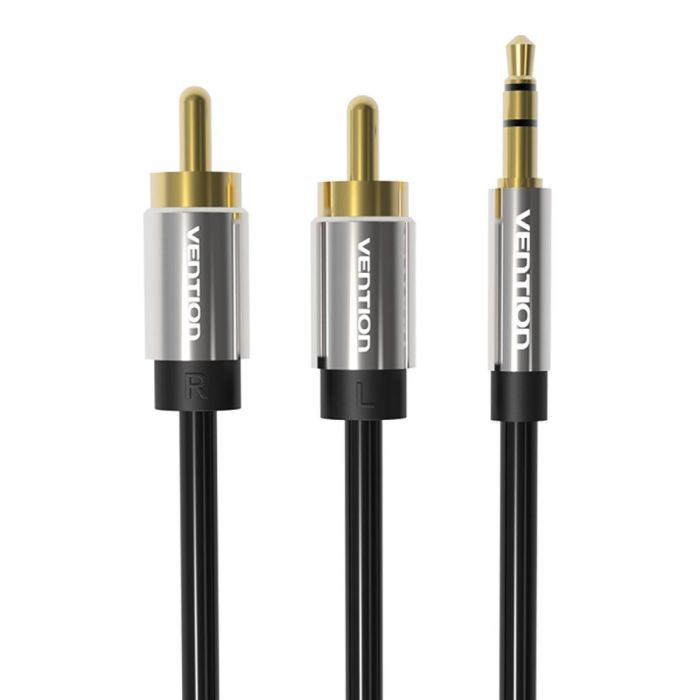 Audio kabal AUX na 2X RCA VENTION 1.5m crni