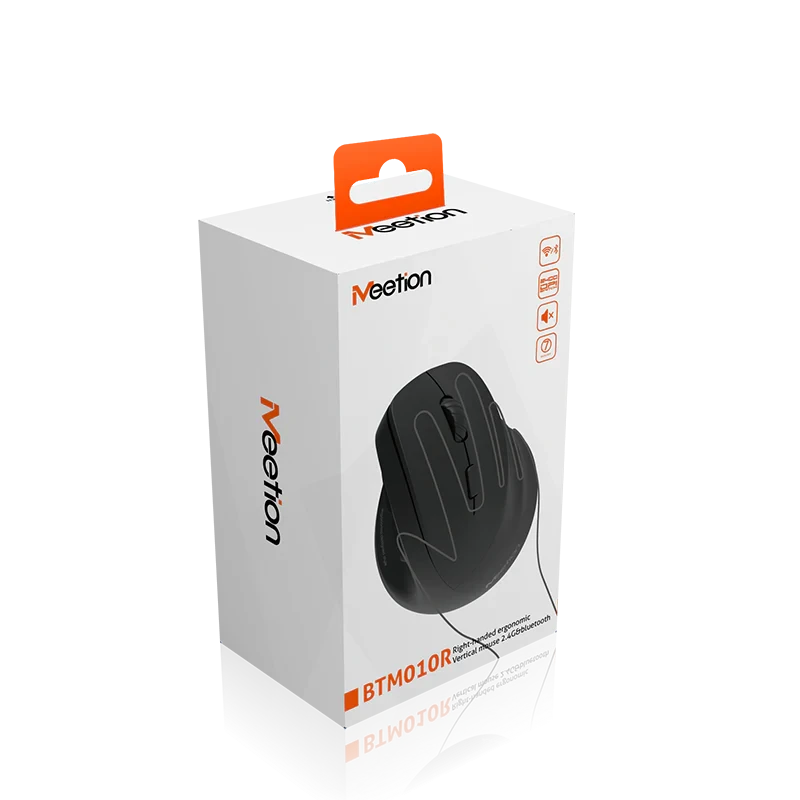 Ergonomski punjivi bežični bluetooth miš za dešnjake MEETION BTM010R crni