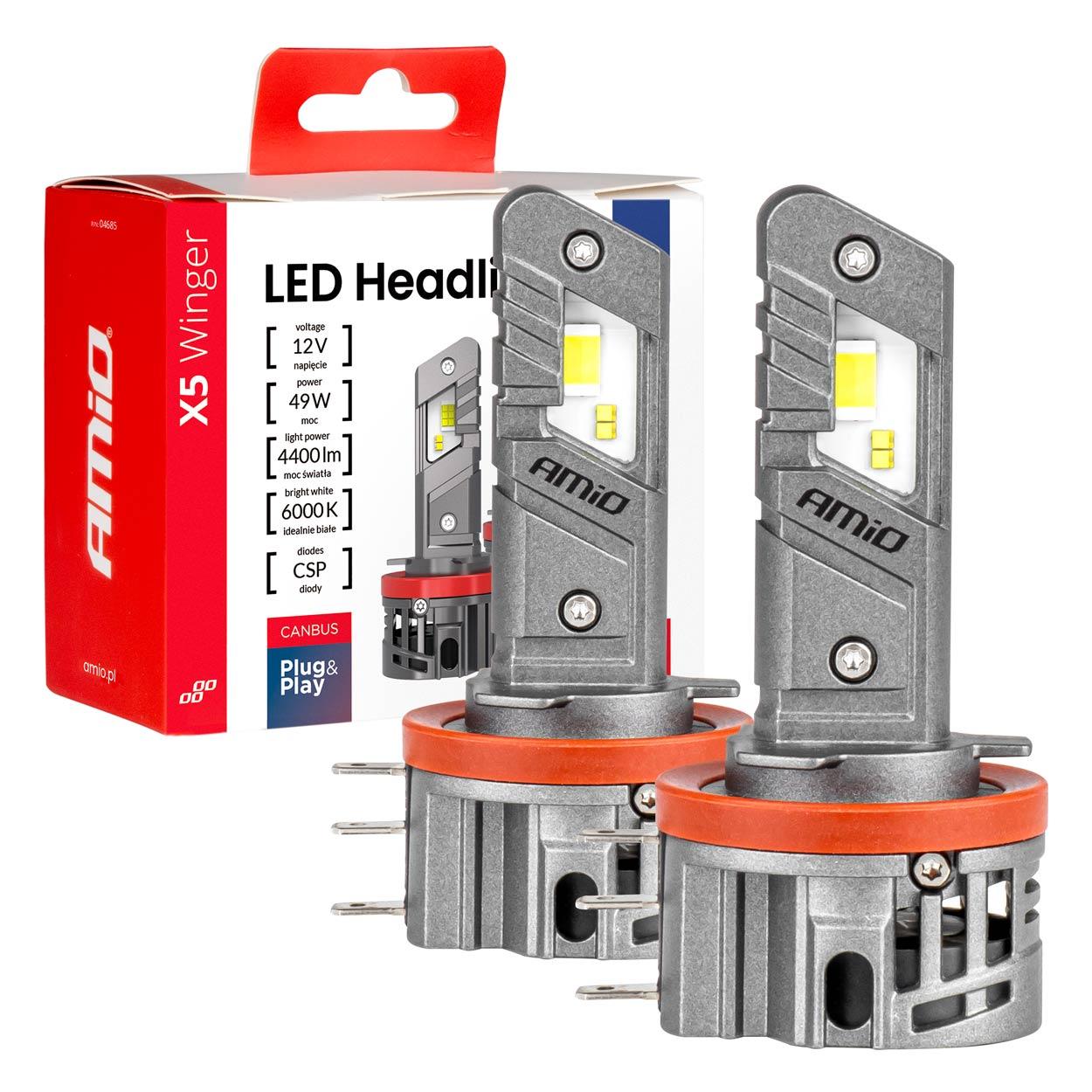 LED sijalica H15 X5 LED  6000K Canbus AMIO