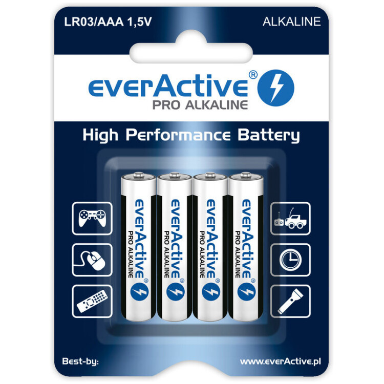 Baterija AAA EVERACTIVE SET 4/1