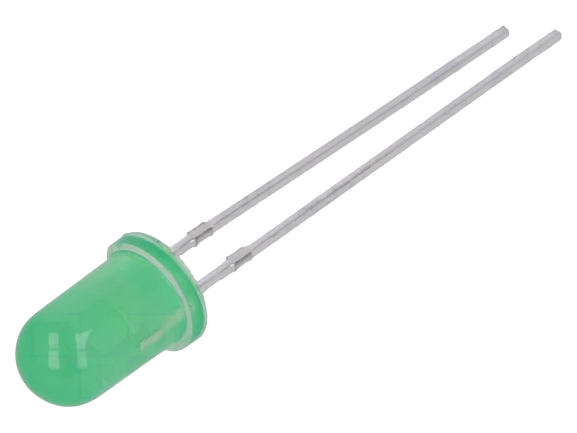 LED dioda zelena 5mm 2.6V
