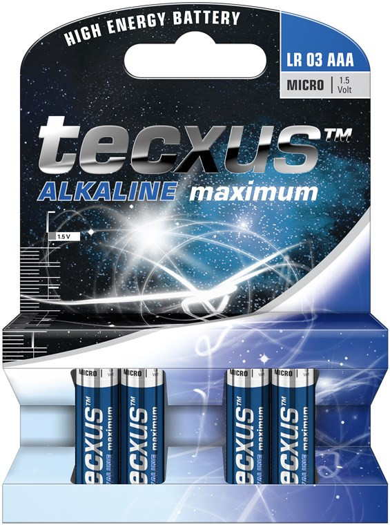 Baterija alkalna AAA 1.5V TECXUS SET Long Life 4/1