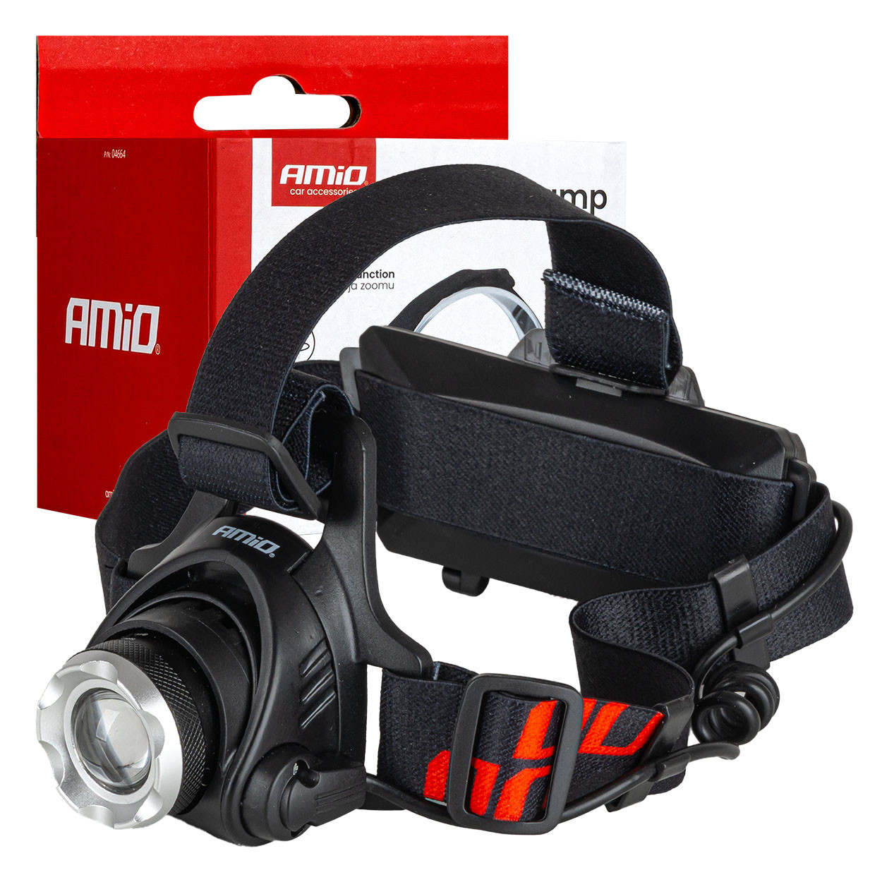 Punjiva naglavna LED lampa T6 3600mAh AMIO