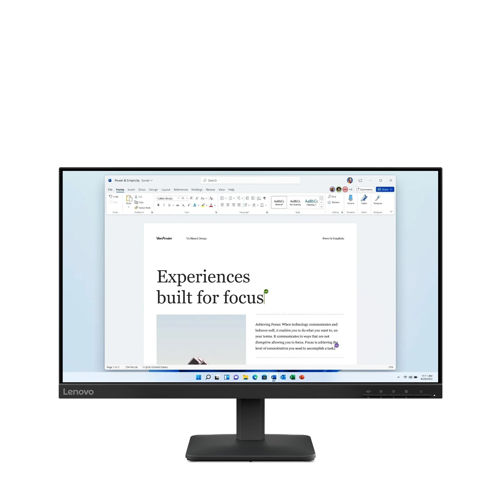 Monitor LENOVO 68C2KAC1EU 23.8"