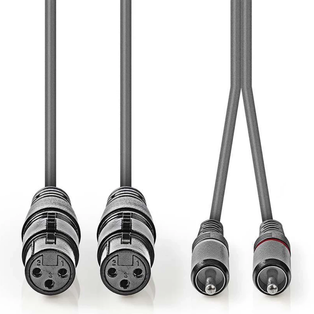 Mikrofonski kabal 2xXLR 3PIN na 2xRCA NEDIS 3m
