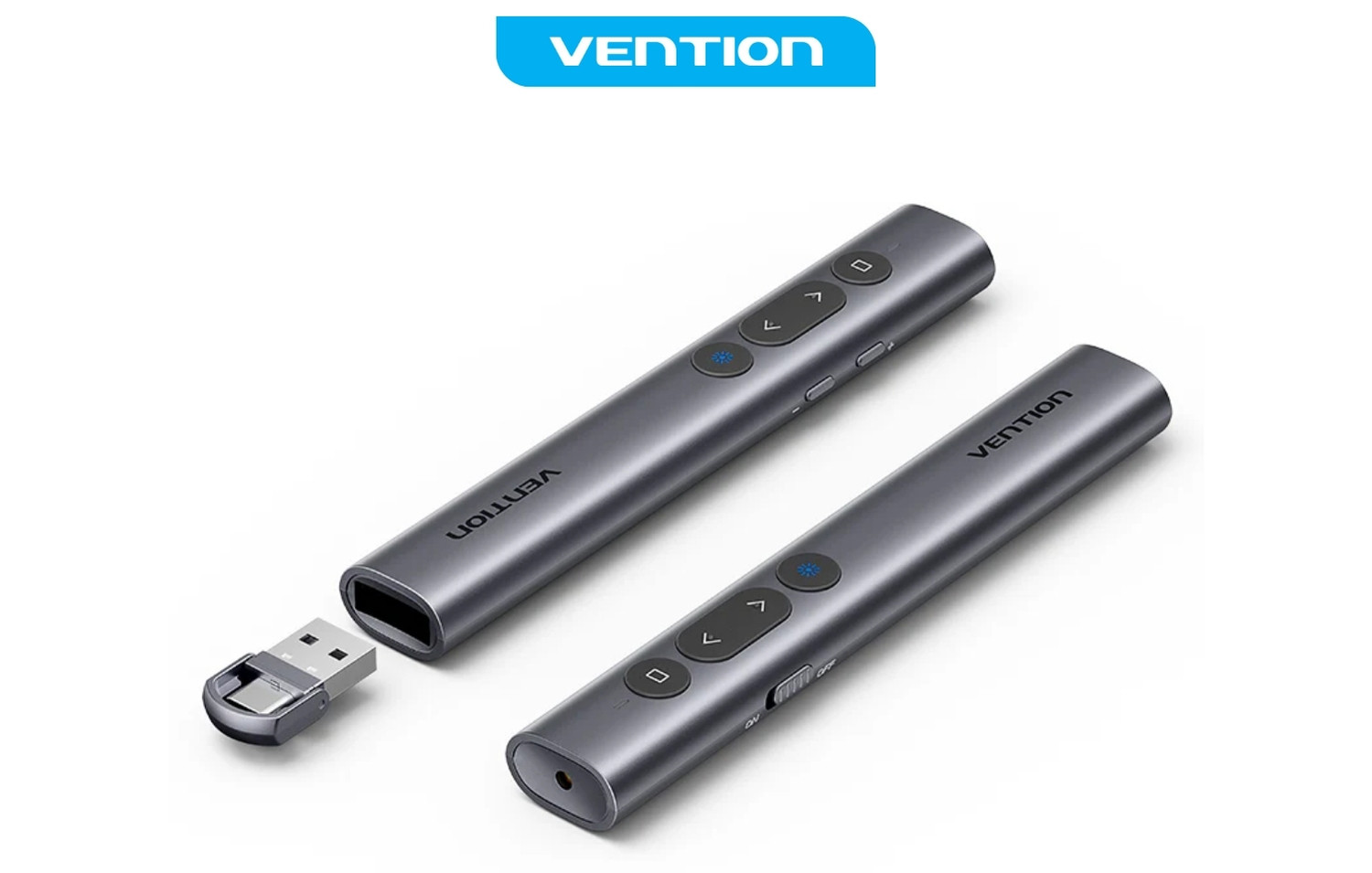 Bežični lasersi prezenter VENTION KQIH0 sivi