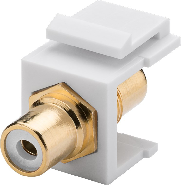 Audio konektor RCA keystone modul bijeli