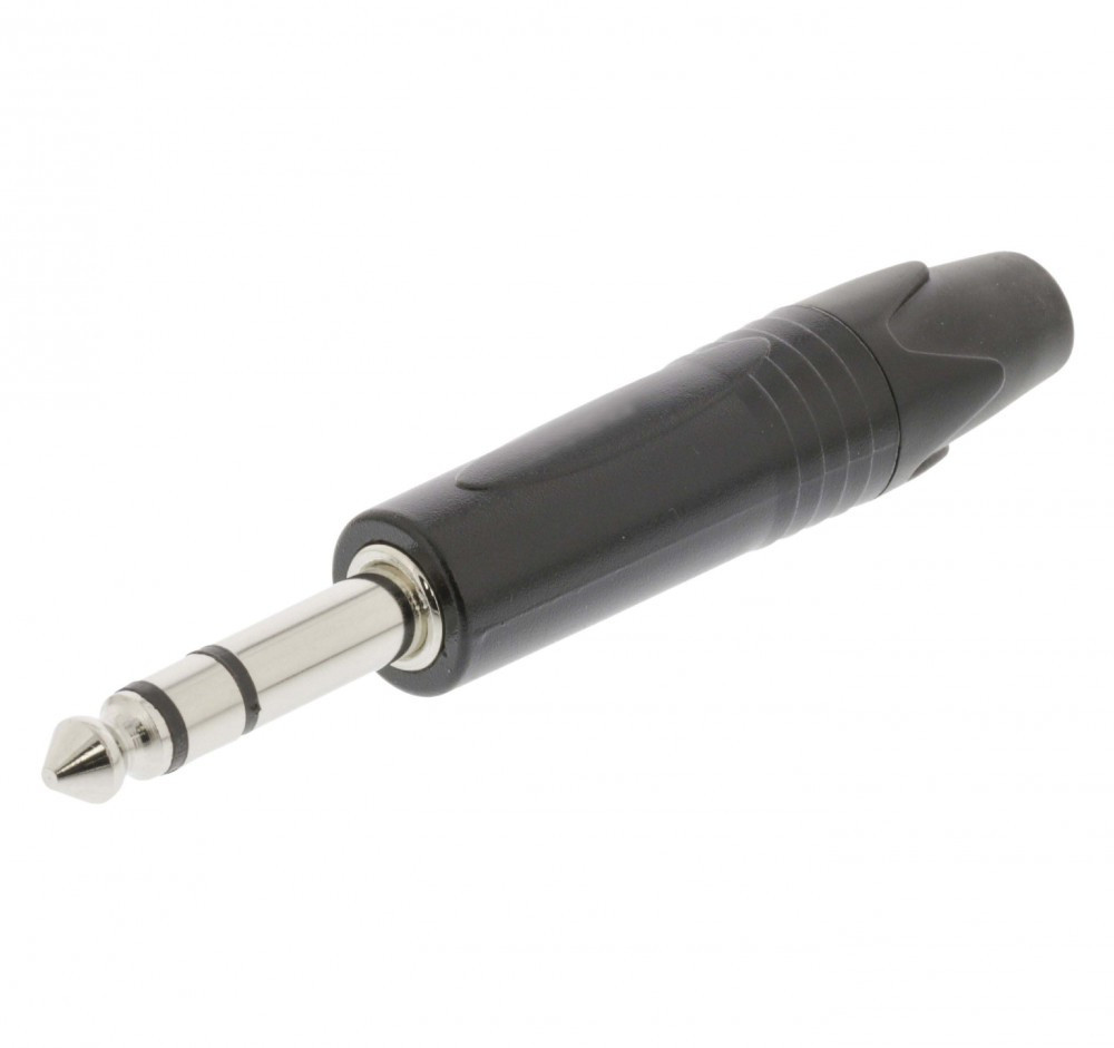 Audio konektor 6.35mm stereo muški crni