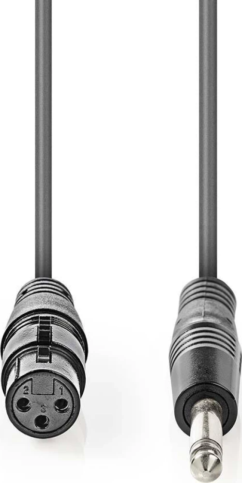 Mikrofonski kabal NEDIS XLR 3PIN na 6.35mm 3m COTH15120GY50