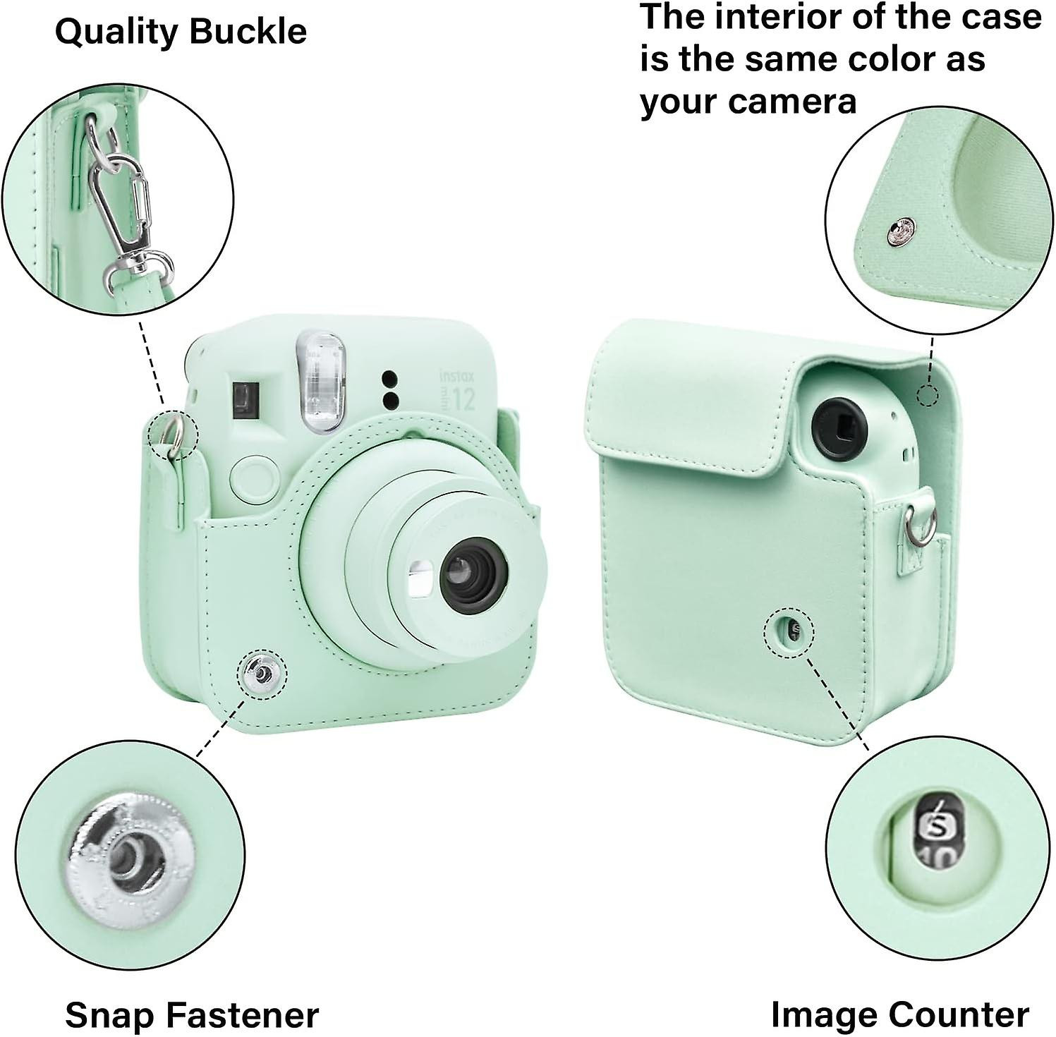 Zaštitna kožna futrola za FUJIFILM INSTAX 12 aparat mint green