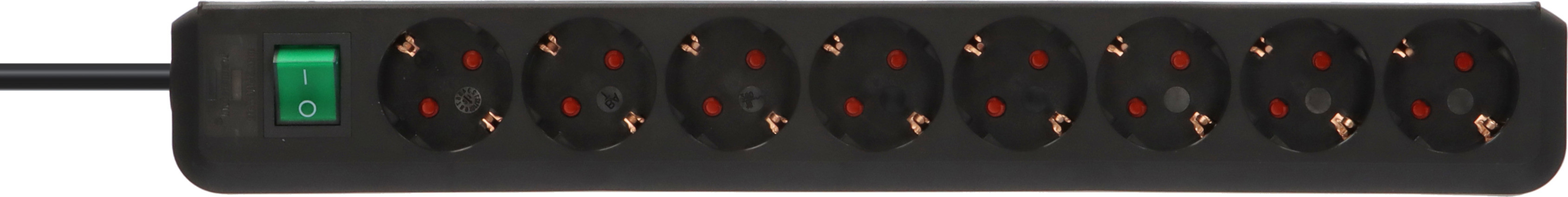 Produžni kabal sa 8 utičnica BRENNENSTUHL 3m crni