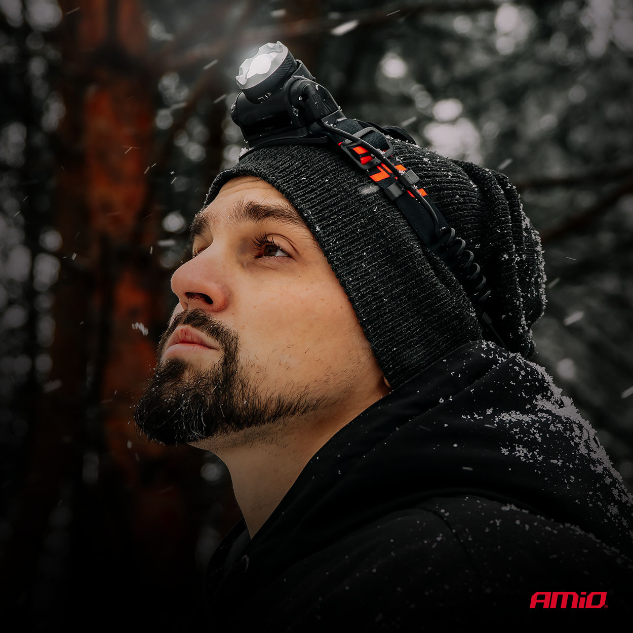 Punjiva naglavna LED lampa T6 3600mAh AMIO