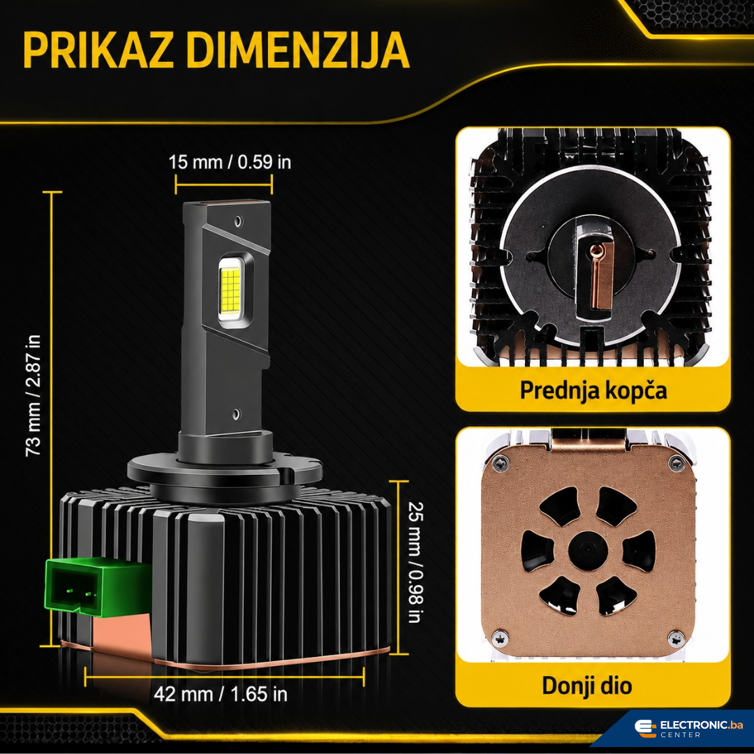 Auto sijalica LED M18-D3S 6000K ROADSUN