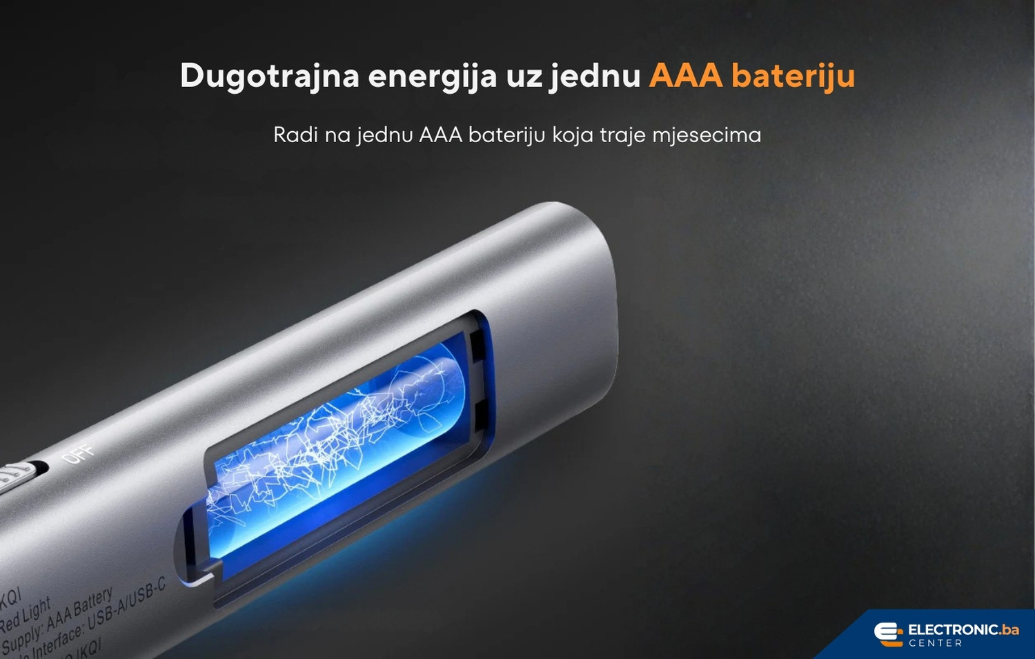 Bežični laserski prezenter pointer VENTION KQIH0 sivi