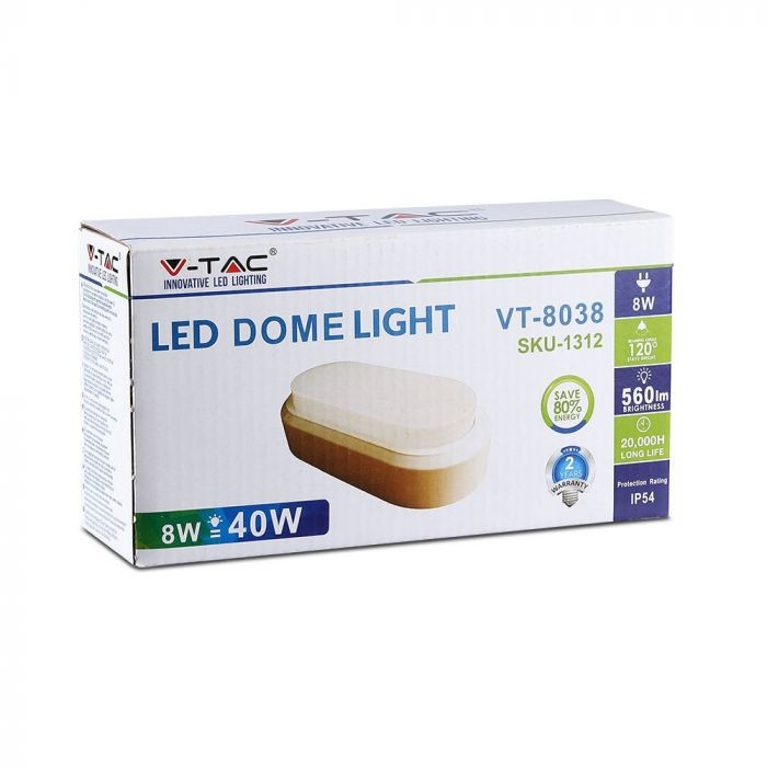 LED zidna svjetiljka 8W 6400K V-TAC