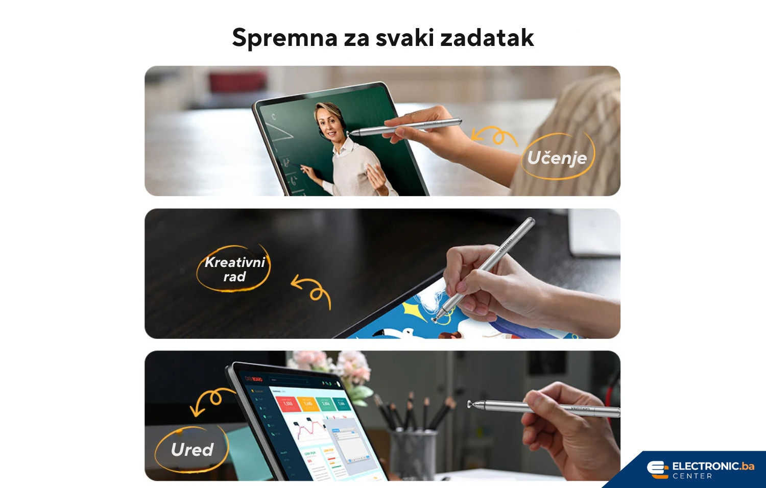 Univerzalna Stylus olovka za tablet i telefon VENTION KQMH0 2u1
