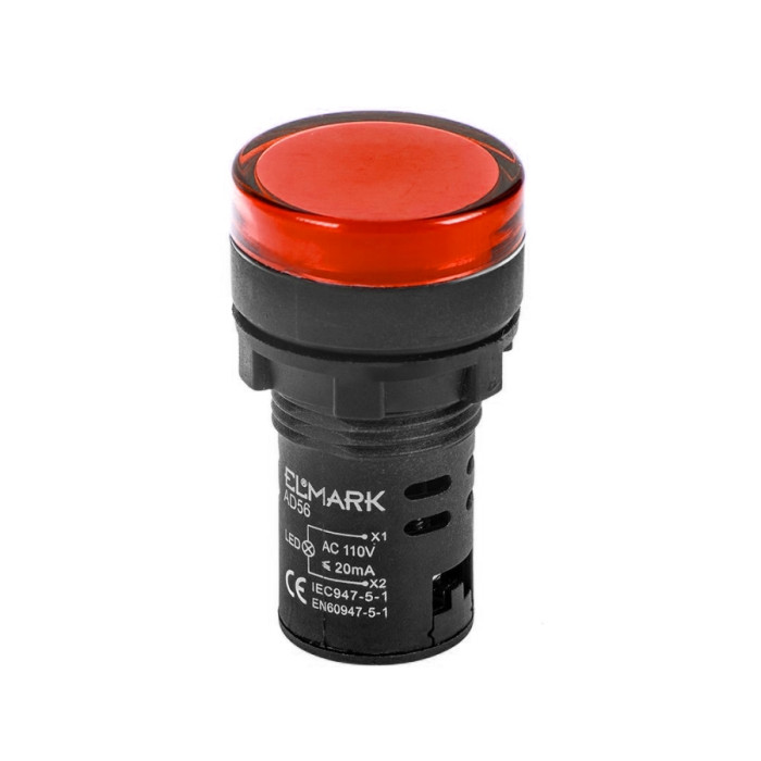 LED indikator 24V AD56D-22-R-24 ELMARK crveni