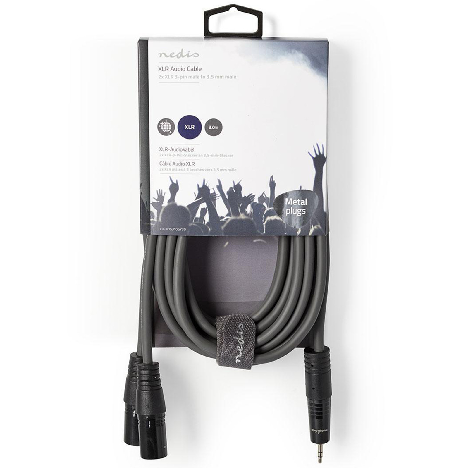 Mikrofonski kabal NEDIS 2xXLR na 3.5mm