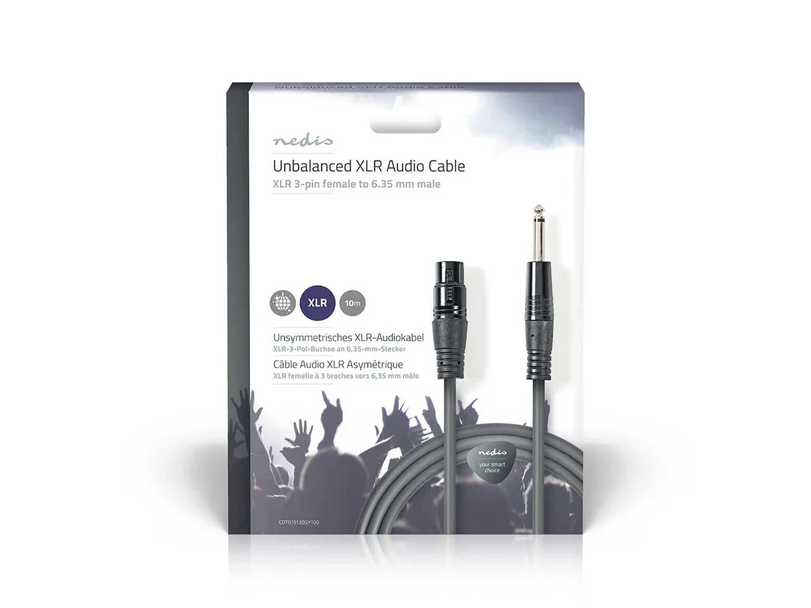 Mikrofonski kabal NEDIS XLR 3PIN na 6.35mm 10m