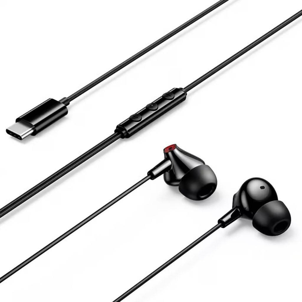 Slušalice sa mikrofonom IN EAR USB-C 1.2m VENTION crne