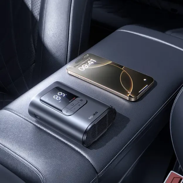 Prijenosna mini pumpa kompresor sa LED svijetlom BASEUS GoTrip VA1