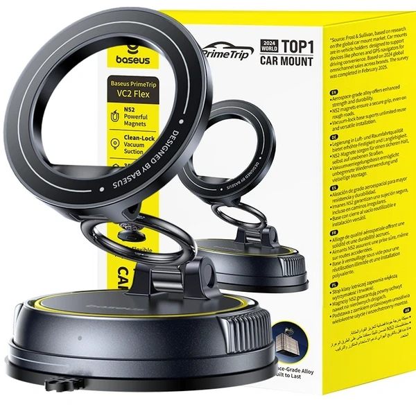 Magnetni vakumski auto nosač za telefon sa rotacijom BASEUS TOP1