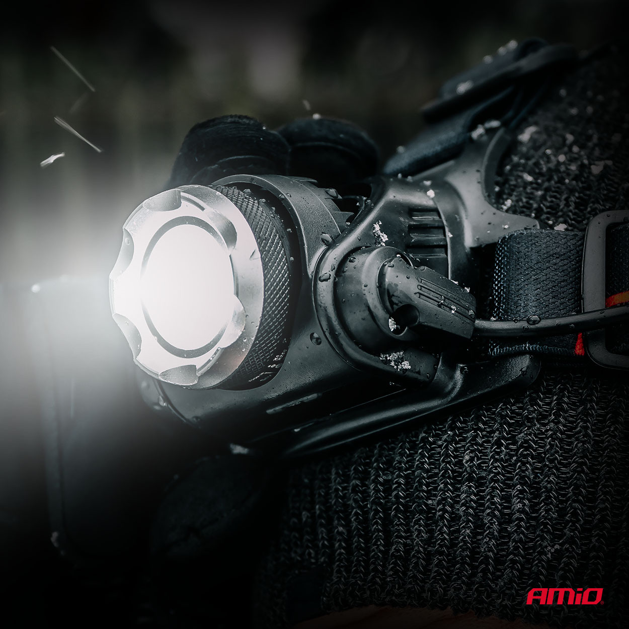 Punjiva naglavna LED lampa T6 3600mAh AMIO