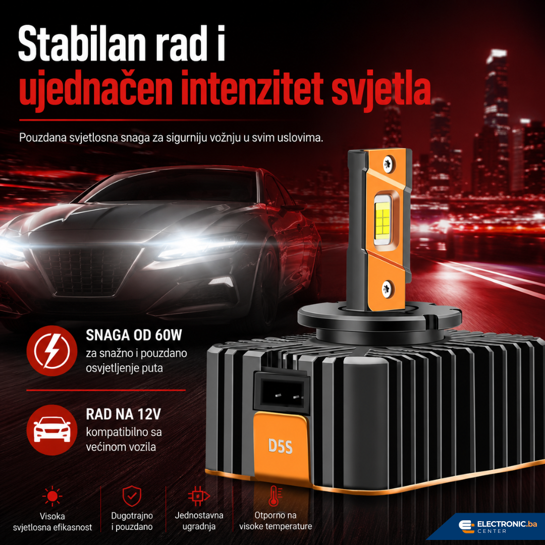 Auto sijalica M18-D5S LED  6000K ROADSUN - slika 2