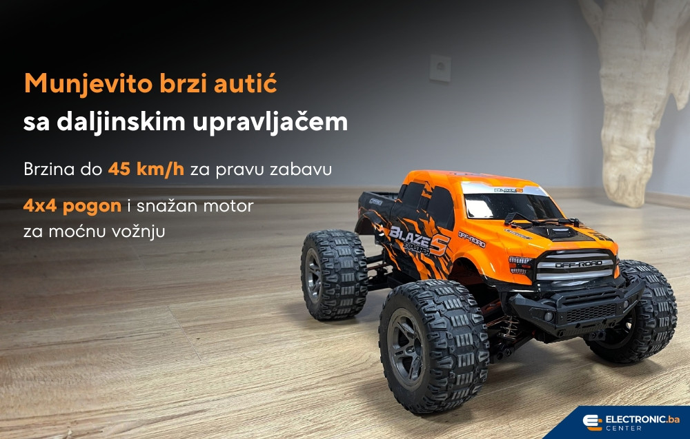 Munjevito brzi autić sa daljinskim upravljačem i 4x4 pogonom BlazeS