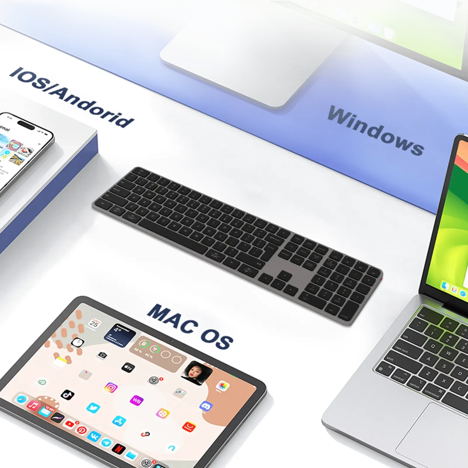 Moderna bežična bluetooth tastatura MEETION K230MW