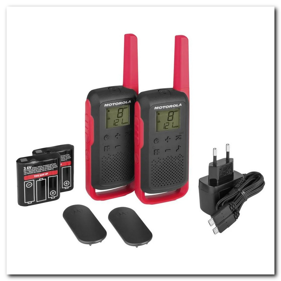 Radio stanice MOTOROLA walkie talkies T62 set 2/1 crveni