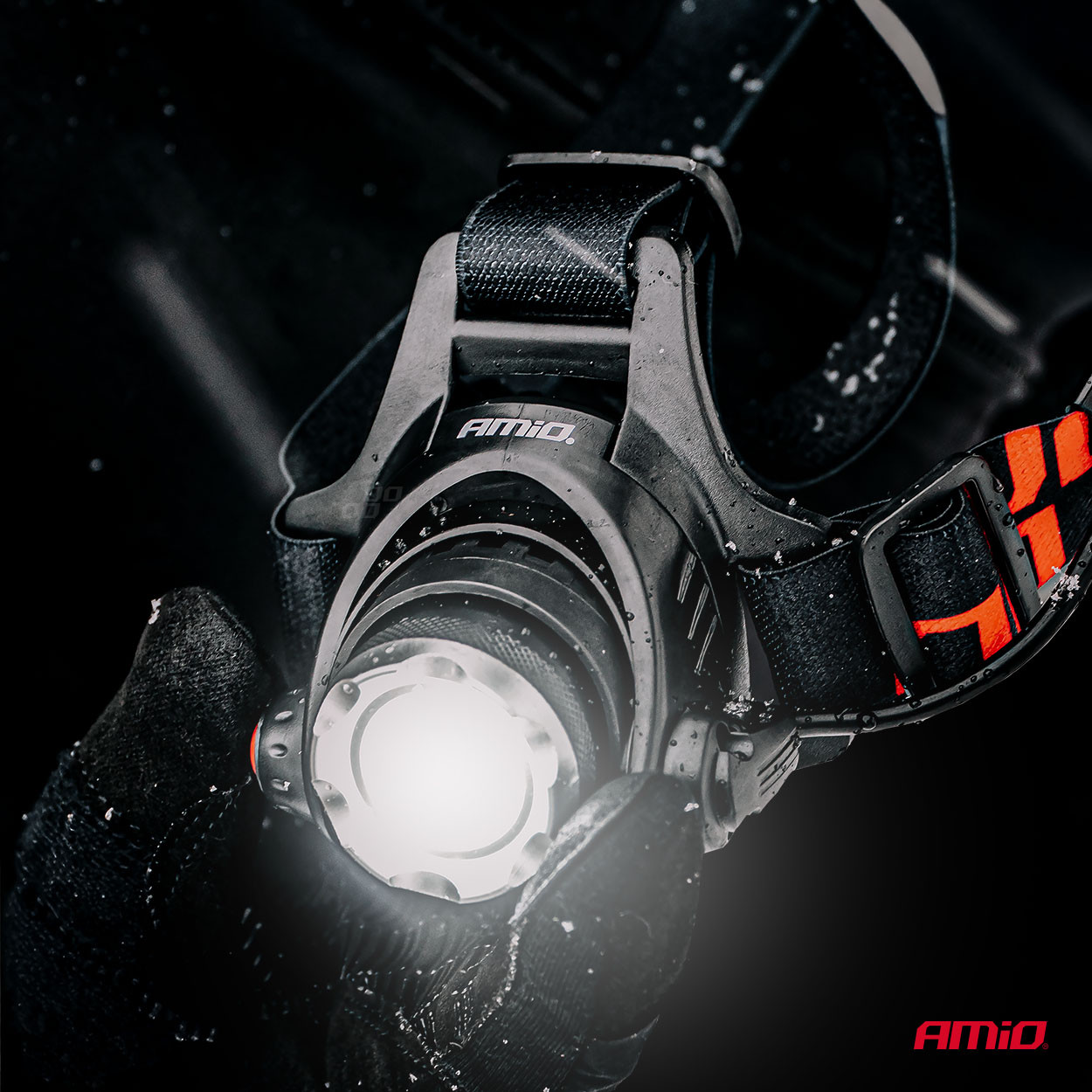 Punjiva naglavna LED lampa T6 3600mAh AMIO