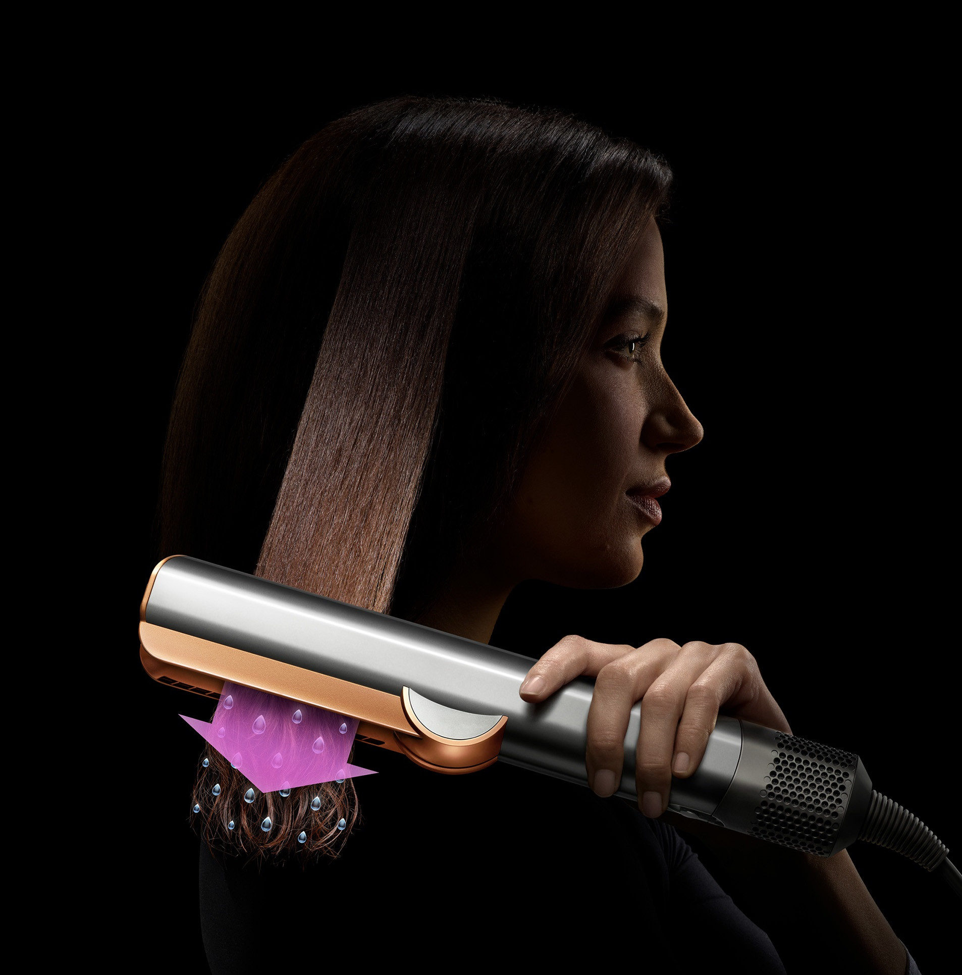 Pegla za kosu Dyson Airstrait Bright Nickel/Bright Copper