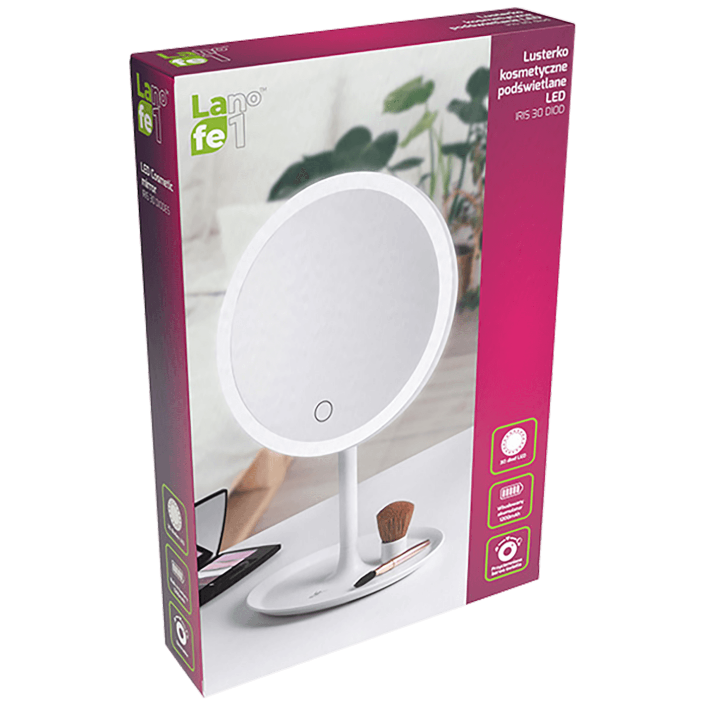 Kozmetičko ogledalo sa LED diodama LAFE LKO001