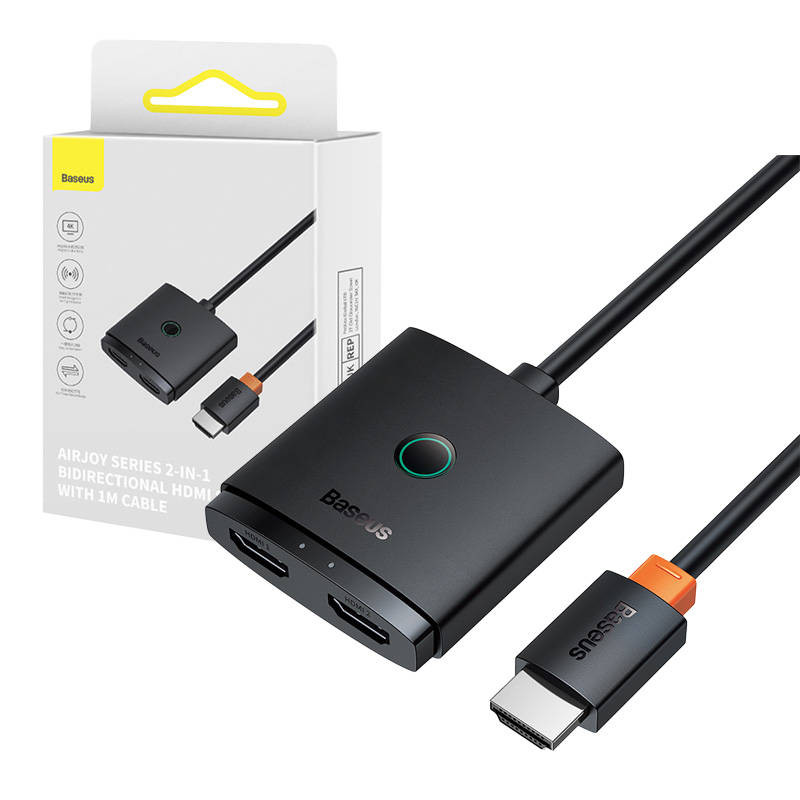 HDMI Switch dvosmjerni 2/1 BASEUS 4K 1m