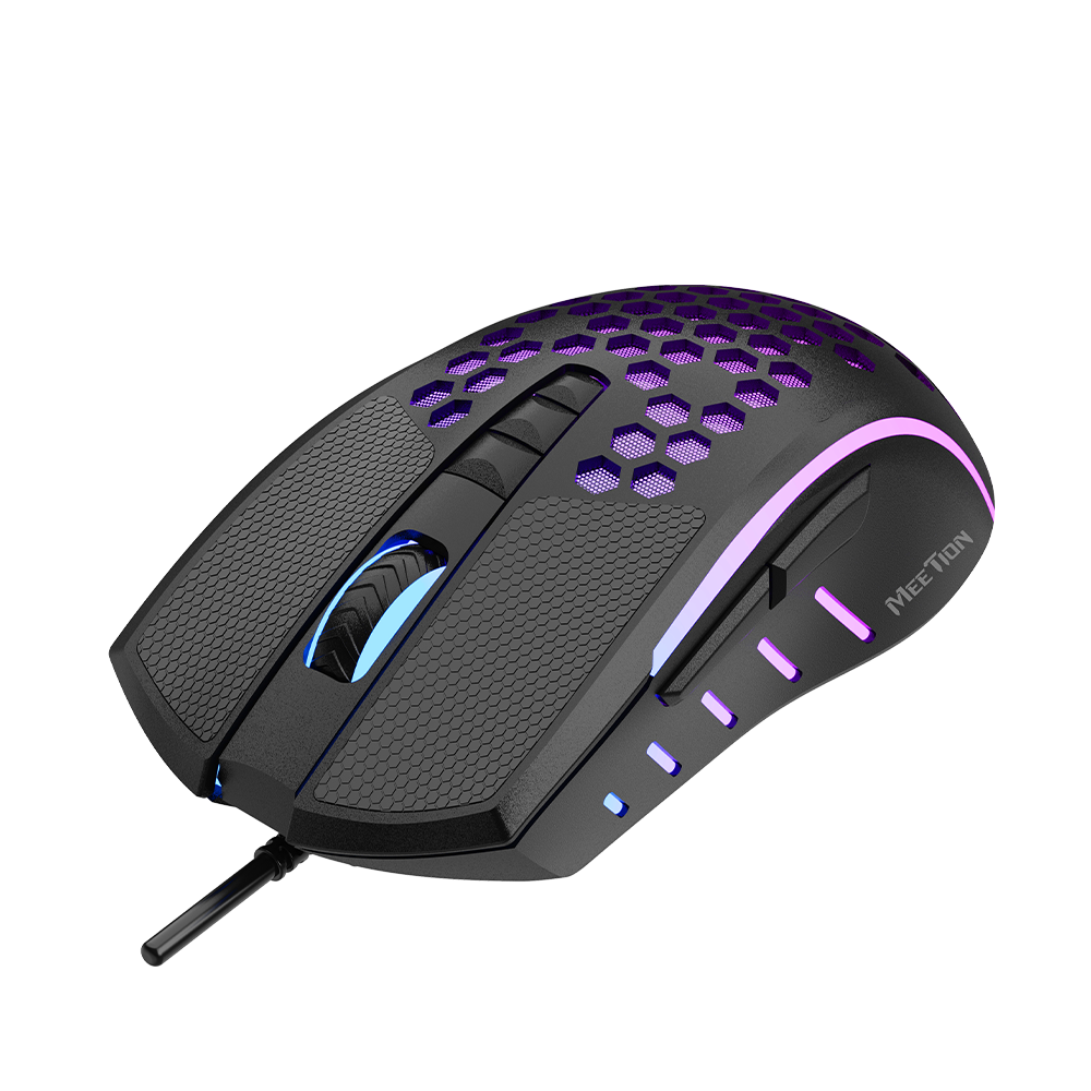 Žični USB gaming miš sa RGB osvjetljenjem MEETION GM015 crni