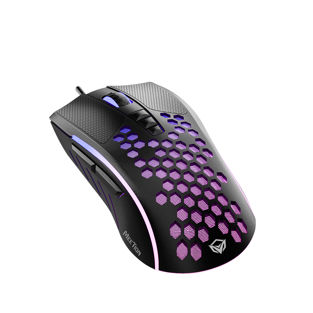 Žični USB gaming miš sa RGB osvjetljenjem MEETION GM015 crni