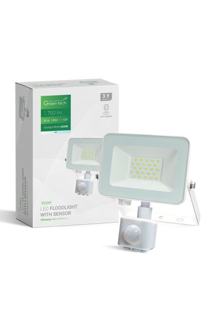 LED reflektor sa senzorom 20W 6500K IP65 1700lm GREEN TECH