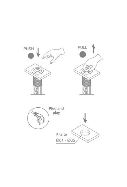 Ugradbeni produžni kabal izvlaćni COMMEL 1.8m