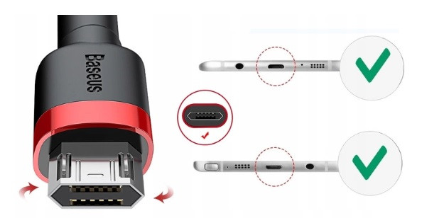 Kabal USB-A na micro USB  BASEUS 2m crni