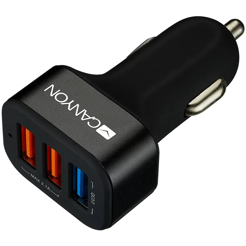 Auto punjač sa 3 USB-A CANYON