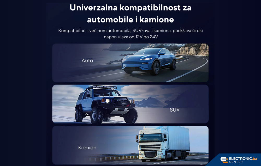 Auto punjač 2xUSB-C 1xUSB-A 100W VENTION crni