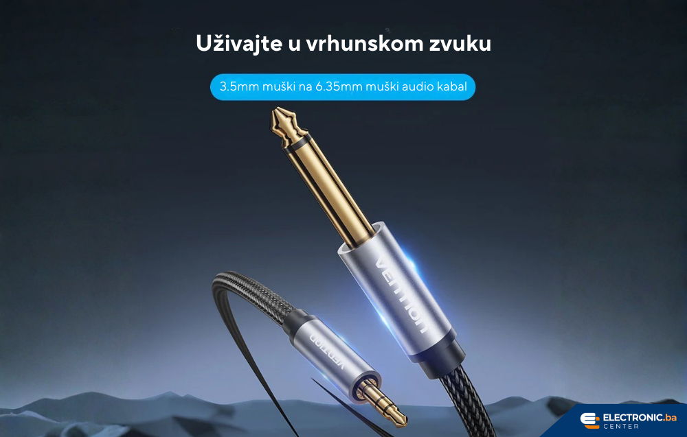 Audio kabal 3.5mm na 6.35mm 5m VENTION
