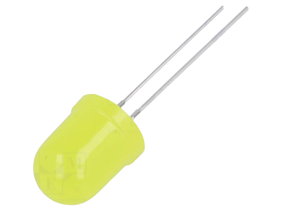 LED dioda žuta 10mm 2.6V