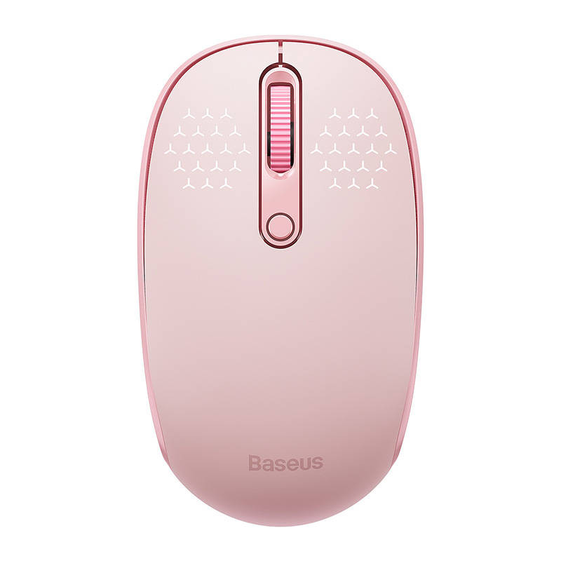 Bežični bluetooth miš BASEUS F01B tri mode 2.4G 5.0BT rozi