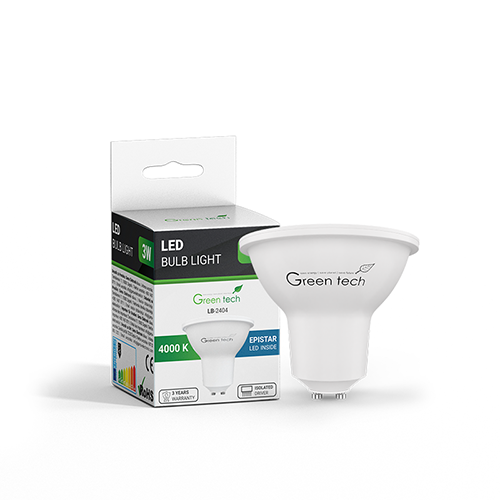 LED sijalica GU10 3W 4200K GREEN TECH