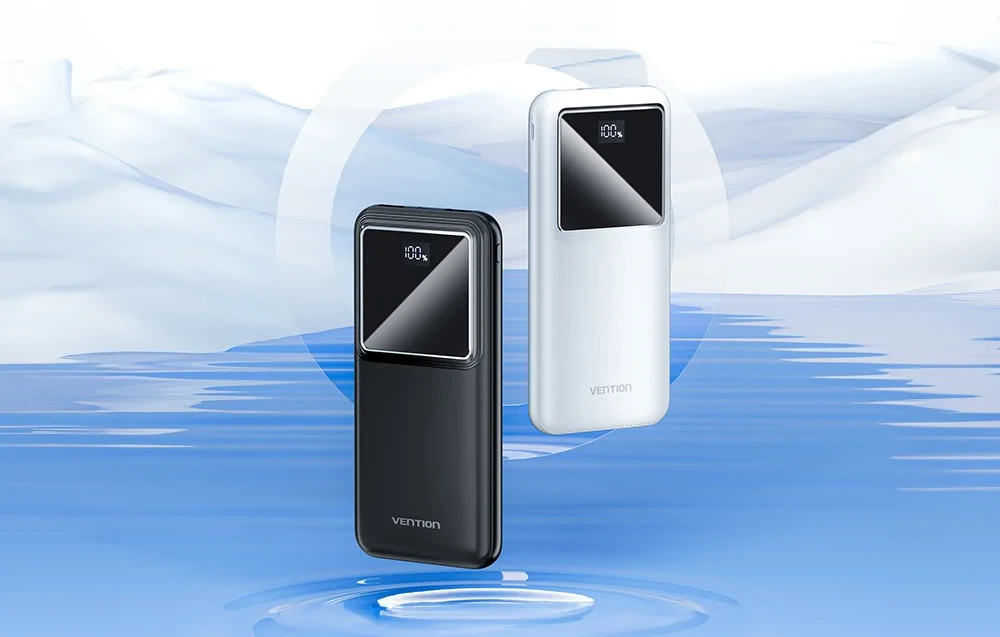 Premium prijenosni punjač powerbank sa displejom VENTION 22.5W 10000mAh crni