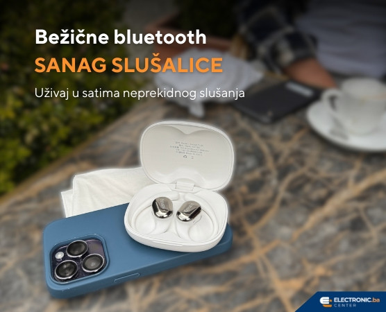Udobne bežične bluetooth slušalice SANAG bijele