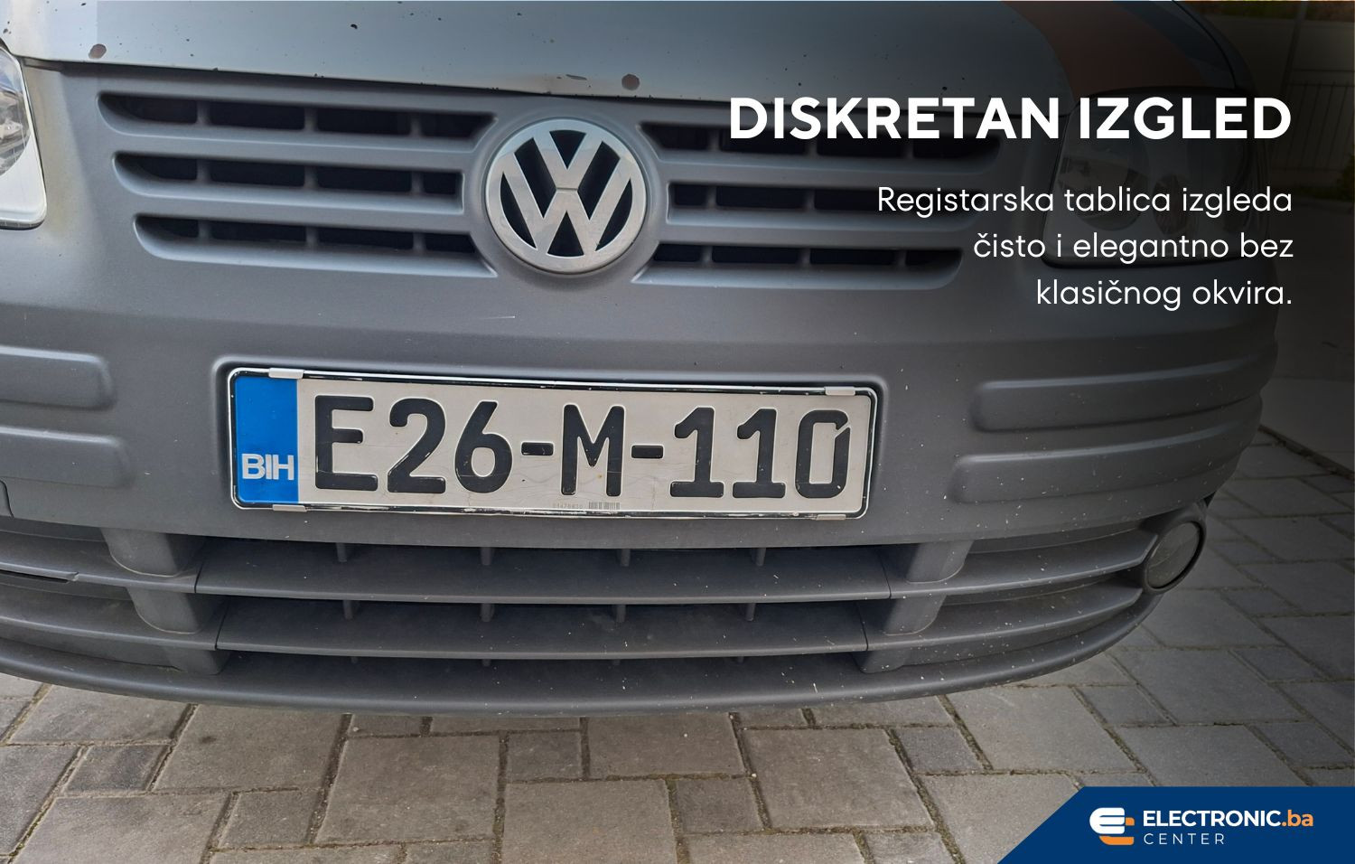 Metalni nevidljivi skriveni nosač za tablice bez okvira SET 2 kom