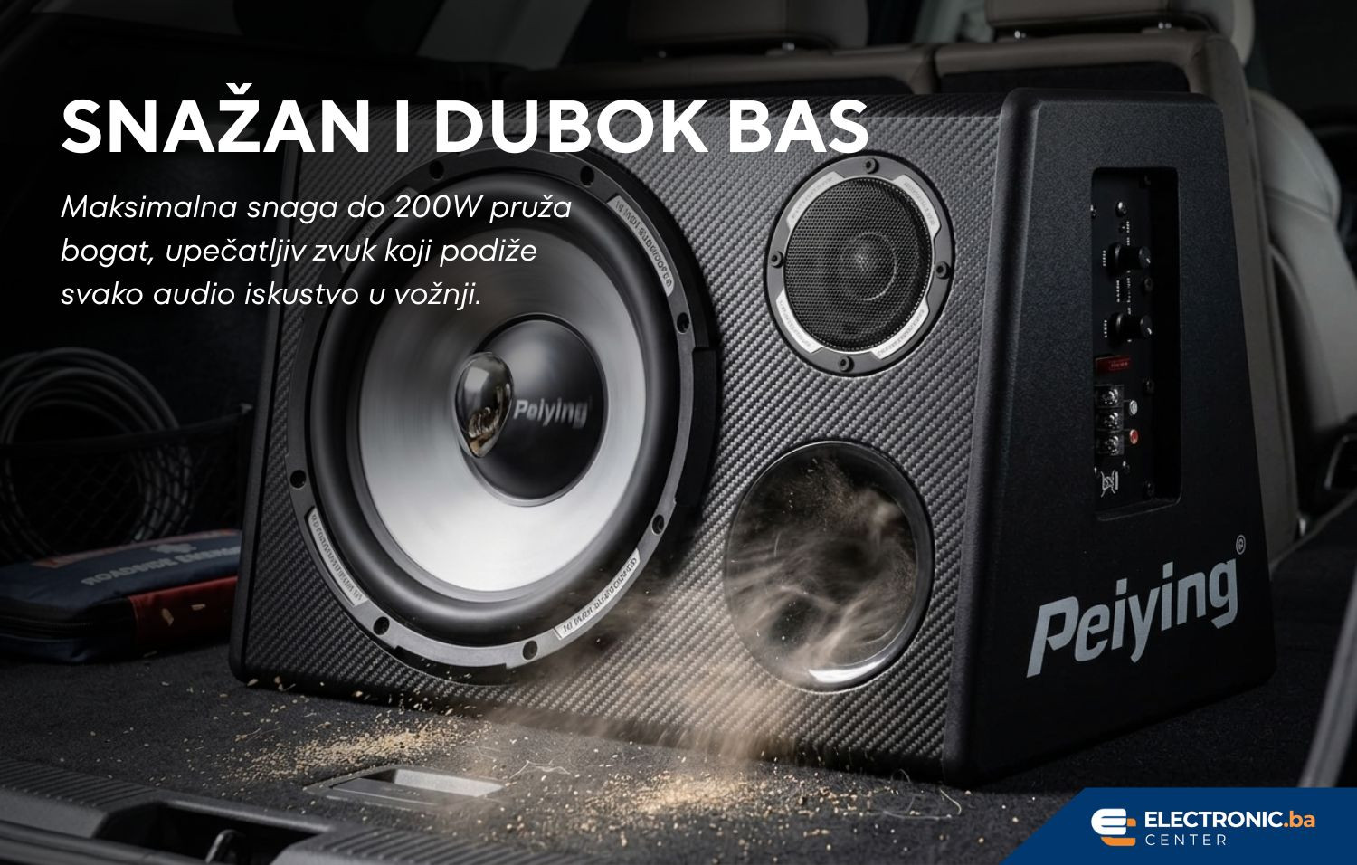 Aktivni auto subwoofer PEIYING PY250QA 200W